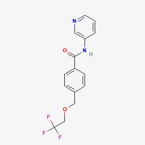 molecular formula C15H13F3N2O2 B5753406 N-3-pyridinyl-4-[(2,2,2-trifluoroethoxy)methyl]benzamide 