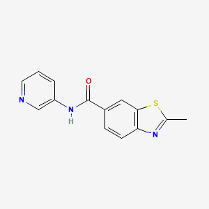 2-methyl-N-3-pyridinyl-1,3-benzothiazole-6-carboxamide