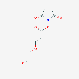 molecular formula C32H59NO17 B575342 2,5-Dioxopyrrolidin-1-yl 3-(2-methoxyethoxy)propanoate CAS No. 174569-25-6