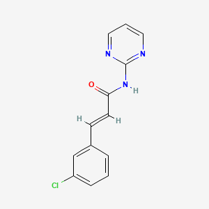 molecular formula C13H10ClN3O B5753423 3-(3-chlorophenyl)-N-2-pyrimidinylacrylamide 