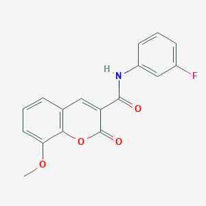 molecular formula C17H12FNO4 B5753474 N-(3-fluorophenyl)-8-methoxy-2-oxo-2H-chromene-3-carboxamide 