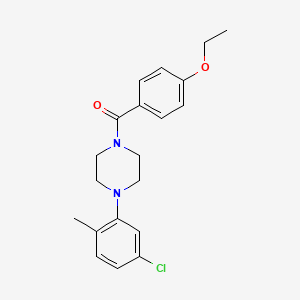 molecular formula C20H23ClN2O2 B5753484 1-(5-chloro-2-methylphenyl)-4-(4-ethoxybenzoyl)piperazine 