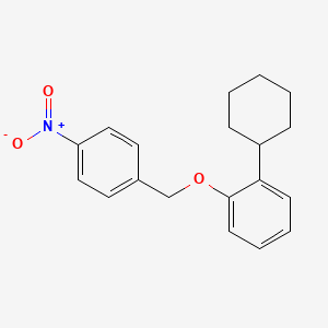 molecular formula C19H21NO3 B5753491 1-cyclohexyl-2-[(4-nitrobenzyl)oxy]benzene 