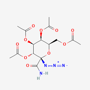 molecular formula C15H20N4O10 B575352 C-(2,3,4,6-Tetra-O-acetyl-1-azido-1-deoxy-A-D-galactopyranosyl)formamide CAS No. 180904-09-0