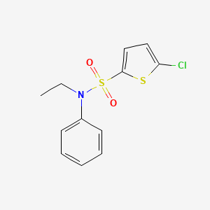 molecular formula C12H12ClNO2S2 B5753525 5-chloro-N-ethyl-N-phenyl-2-thiophenesulfonamide 