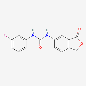 molecular formula C15H11FN2O3 B5753540 N-(3-fluorophenyl)-N'-(3-oxo-1,3-dihydro-2-benzofuran-5-yl)urea 