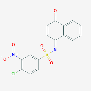molecular formula C16H9ClN2O5S B5753548 4-chloro-3-nitro-N-(4-oxo-1(4H)-naphthalenylidene)benzenesulfonamide 