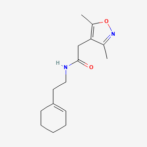 molecular formula C15H22N2O2 B5753556 N-[2-(1-cyclohexen-1-yl)ethyl]-2-(3,5-dimethyl-4-isoxazolyl)acetamide 