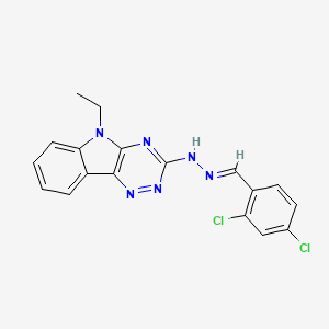 molecular formula C18H14Cl2N6 B5753566 2,4-dichlorobenzaldehyde (5-ethyl-5H-[1,2,4]triazino[5,6-b]indol-3-yl)hydrazone 