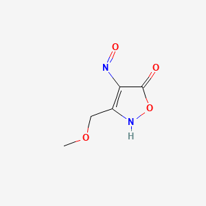 molecular formula C5H6N2O4 B575359 3-(Methoxymethyl)-4-nitroso-1,2-oxazol-5(2H)-one CAS No. 170149-34-5