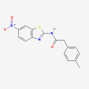 molecular formula C16H13N3O3S B5753590 2-(4-methylphenyl)-N-(6-nitro-1,3-benzothiazol-2-yl)acetamide 