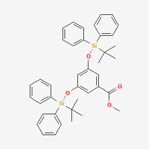 molecular formula C40H44O4Si2 B575361 Methyl 3,5-bis[[tert-butyl(diphenyl)silyl]oxy]benzoate CAS No. 182250-68-6