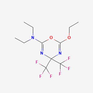 molecular formula C11H15F6N3O2 B5753628 6-ethoxy-N,N-diethyl-4,4-bis(trifluoromethyl)-4H-1,3,5-oxadiazin-2-amine 