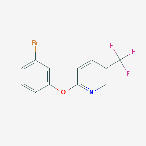 molecular formula C12H7BrF3NO B5753642 2-(3-bromophenoxy)-5-(trifluoromethyl)pyridine 