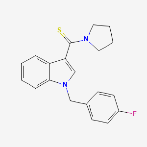 molecular formula C20H19FN2S B5753657 1-(4-fluorobenzyl)-3-(1-pyrrolidinylcarbonothioyl)-1H-indole 