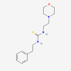 molecular formula C15H23N3OS B5753665 N-[2-(4-morpholinyl)ethyl]-N'-(2-phenylethyl)thiourea 