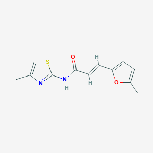 molecular formula C12H12N2O2S B5753672 3-(5-methyl-2-furyl)-N-(4-methyl-1,3-thiazol-2-yl)acrylamide 