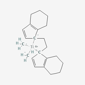 molecular formula C22H30Ti B575368 (S,S)-Ethylenebis-(4,5,6,7-tetrahydro-1-indenyl)-dimethyltitanium(IV) CAS No. 160335-86-4