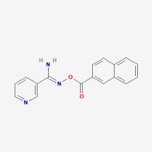 molecular formula C17H13N3O2 B5753684 N'-(2-naphthoyloxy)-3-pyridinecarboximidamide 