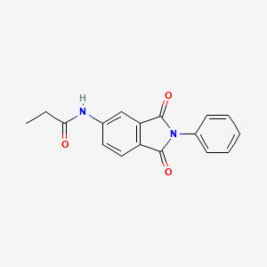 molecular formula C17H14N2O3 B5753704 N-(1,3-dioxo-2-phenyl-2,3-dihydro-1H-isoindol-5-yl)propanamide 