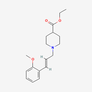 molecular formula C18H25NO3 B5753713 ethyl 1-[3-(2-methoxyphenyl)-2-propen-1-yl]-4-piperidinecarboxylate 