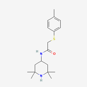 molecular formula C18H28N2OS B5753726 2-[(4-methylphenyl)thio]-N-(2,2,6,6-tetramethyl-4-piperidinyl)acetamide 
