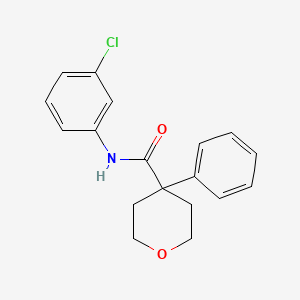 molecular formula C18H18ClNO2 B5753733 N-(3-chlorophenyl)-4-phenyltetrahydro-2H-pyran-4-carboxamide 