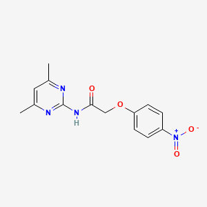 molecular formula C14H14N4O4 B5753743 N-(4,6-dimethyl-2-pyrimidinyl)-2-(4-nitrophenoxy)acetamide 