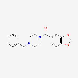 molecular formula C19H20N2O3 B5753748 1-(1,3-benzodioxol-5-ylcarbonyl)-4-benzylpiperazine 