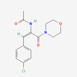 molecular formula C15H17ClN2O3 B5753753 N-[2-(4-chlorophenyl)-1-(4-morpholinylcarbonyl)vinyl]acetamide 