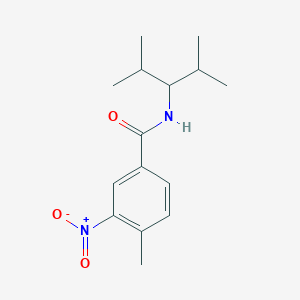 molecular formula C15H22N2O3 B5753768 N-(1-isopropyl-2-methylpropyl)-4-methyl-3-nitrobenzamide 