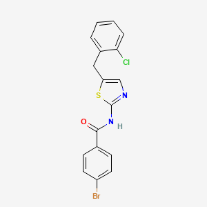 molecular formula C17H12BrClN2OS B5753796 4-bromo-N-[5-(2-chlorobenzyl)-1,3-thiazol-2-yl]benzamide 