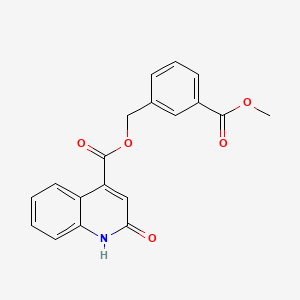 molecular formula C19H15NO5 B5753807 3-(methoxycarbonyl)benzyl 2-hydroxy-4-quinolinecarboxylate 