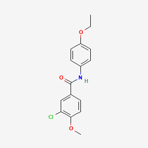 molecular formula C16H16ClNO3 B5753814 3-chloro-N-(4-ethoxyphenyl)-4-methoxybenzamide CAS No. 432014-60-3