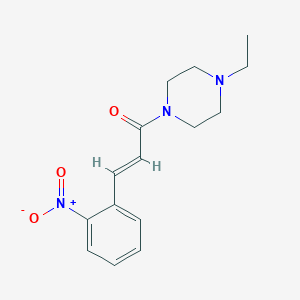molecular formula C15H19N3O3 B5753820 1-ethyl-4-[3-(2-nitrophenyl)acryloyl]piperazine 