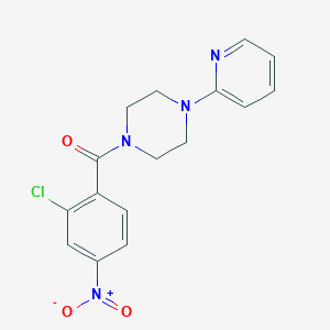 molecular formula C16H15ClN4O3 B5753826 1-(2-chloro-4-nitrobenzoyl)-4-(2-pyridinyl)piperazine 