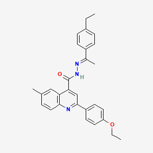 molecular formula C29H29N3O2 B5753834 2-(4-ethoxyphenyl)-N'-[1-(4-ethylphenyl)ethylidene]-6-methyl-4-quinolinecarbohydrazide 