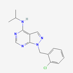 molecular formula C15H16ClN5 B5753840 1-(2-chlorobenzyl)-N-isopropyl-1H-pyrazolo[3,4-d]pyrimidin-4-amine 
