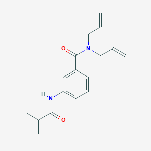 molecular formula C17H22N2O2 B5753841 N,N-diallyl-3-(isobutyrylamino)benzamide 