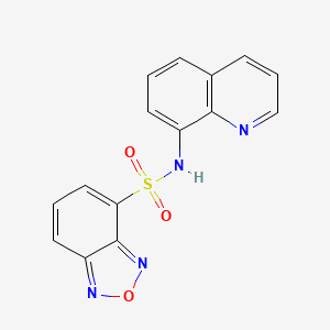 molecular formula C15H10N4O3S B5753875 N-8-quinolinyl-2,1,3-benzoxadiazole-4-sulfonamide 