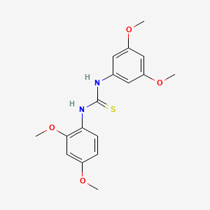 molecular formula C17H20N2O4S B5753876 N-(2,4-dimethoxyphenyl)-N'-(3,5-dimethoxyphenyl)thiourea 