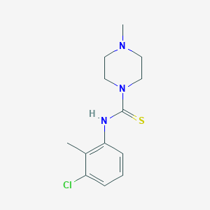 molecular formula C13H18ClN3S B5753891 N-(3-chloro-2-methylphenyl)-4-methyl-1-piperazinecarbothioamide 