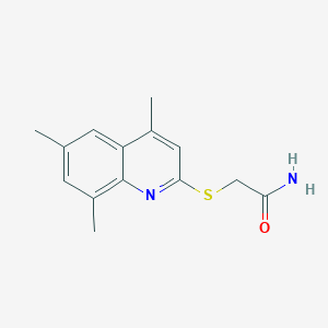 molecular formula C14H16N2OS B5753953 2-[(4,6,8-trimethyl-2-quinolinyl)thio]acetamide 