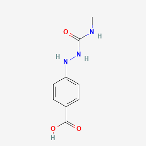 molecular formula C9H11N3O3 B575396 4-[2-(Methylcarbamoyl)hydrazino]benzoic acid CAS No. 173072-46-3