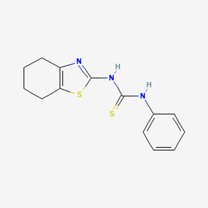 molecular formula C14H15N3S2 B5753962 N-phenyl-N'-(4,5,6,7-tetrahydro-1,3-benzothiazol-2-yl)thiourea 
