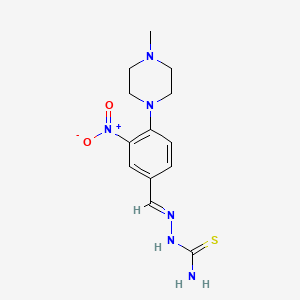 molecular formula C13H18N6O2S B5753977 4-(4-methyl-1-piperazinyl)-3-nitrobenzaldehyde thiosemicarbazone 