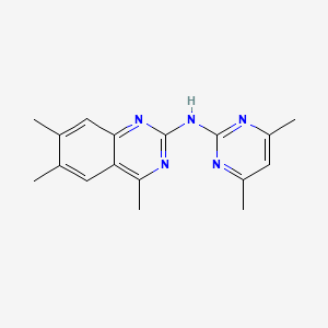 N-(4,6-dimethyl-2-pyrimidinyl)-4,6,7-trimethyl-2-quinazolinamine