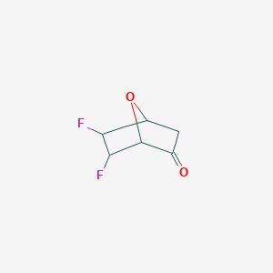 molecular formula C6H6F2O2 B575400 5,6-Difluoro-7-oxabicyclo[2.2.1]heptan-2-one CAS No. 190720-96-8