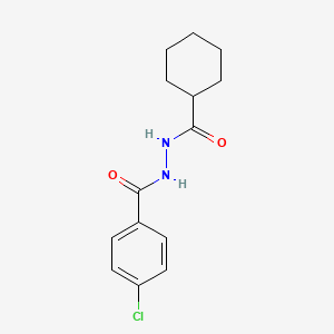 molecular formula C14H17ClN2O2 B5754005 4-chloro-N'-(cyclohexylcarbonyl)benzohydrazide 