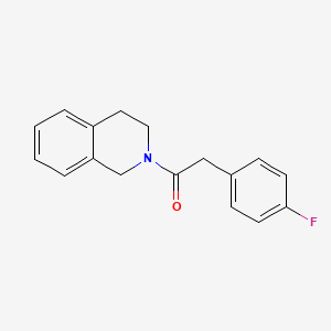 molecular formula C17H16FNO B5754033 2-[(4-fluorophenyl)acetyl]-1,2,3,4-tetrahydroisoquinoline 